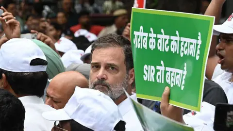 Rahul Gandhi Says India Poll Panel Shielding ‘Vote Thieves’